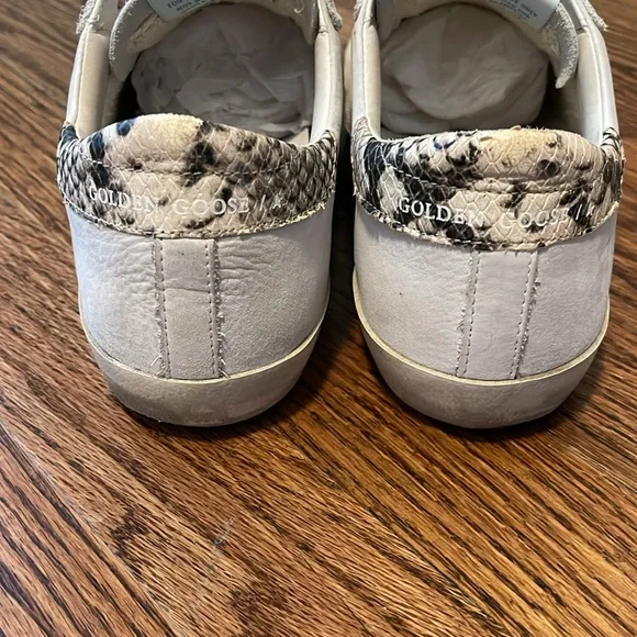 Golden Goose White Sneakers with Pink Laces